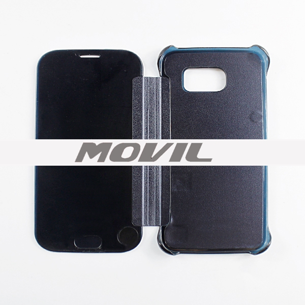 NP-2405 Cuero funda espajo enchapado para Samsung Galaxy S6-1